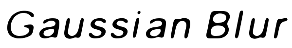 Gaussian Blur font preview